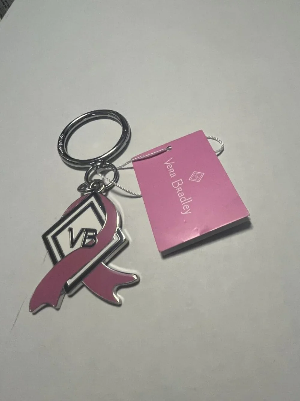 VERA BRADLEY Foundation Breast Cancer Keychain Key fob in pink NWT